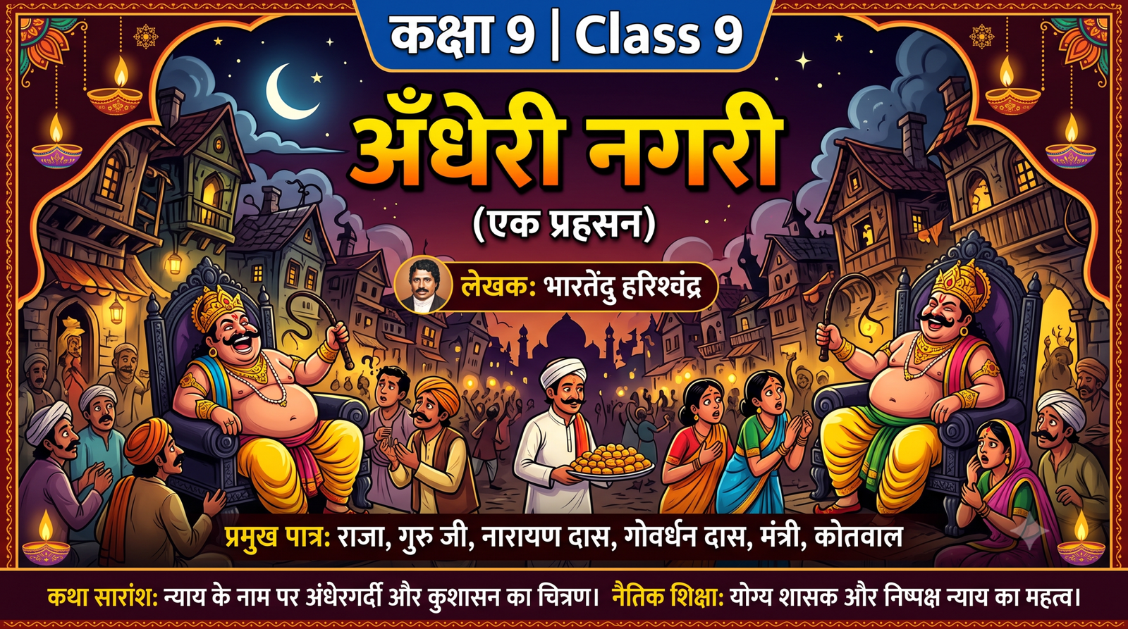 Class 9 Hindi Chapter 18 अँधेरी नगरी